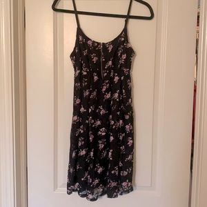 Black dress with flowers